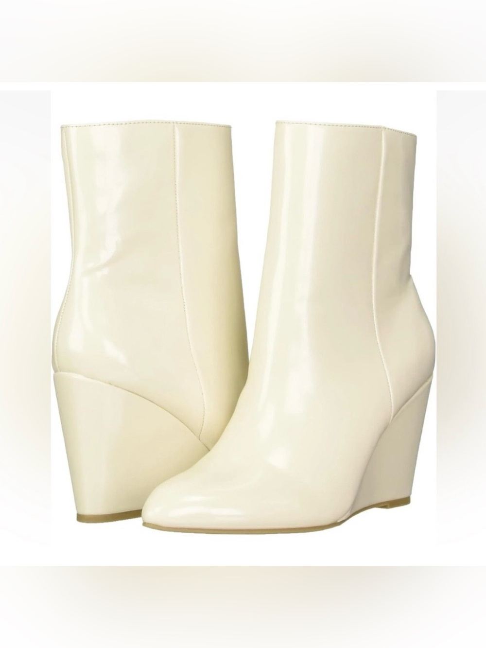 Dolce Vita Ivory Wedge Ankle Boots